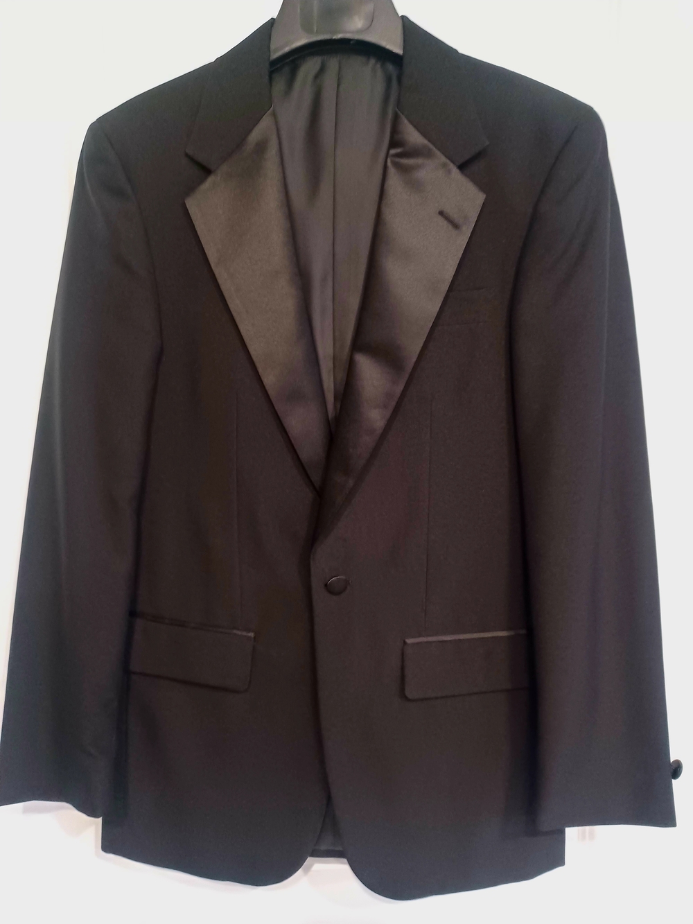 Black Men's Satin Lapel Tuxedo Blazer And Pants
